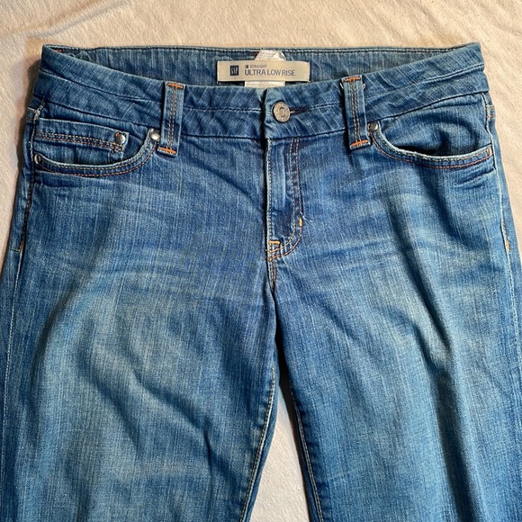 Gap straight ultra low rise blue jeans size 10 long - Picture 2 of 4